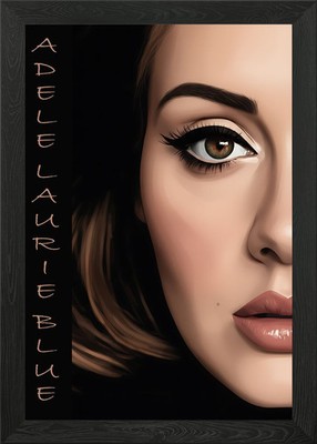 Adele Laurie Blue Portrait Framed Wall Art Poster Print Picture