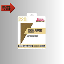 9 X 11 General Purpose Sandpaper Sanding Sheets, 220 Grit, 20 Pack