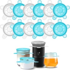 Small Silicone Stretch Lids, 12PCS 2.6"/6.5cm Zero Waste Reusable Silicon