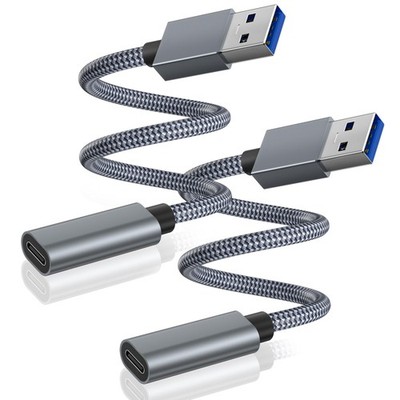 USB C Kabel Adapter Typ C Buchse USB A Stecker Datenübertragung 0,2M 2Pack