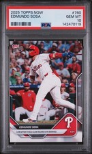 Edmundo Sosa - 2025 MLB Topps Now #760 - Three Homer Game 3 HR Phillies PSA 10