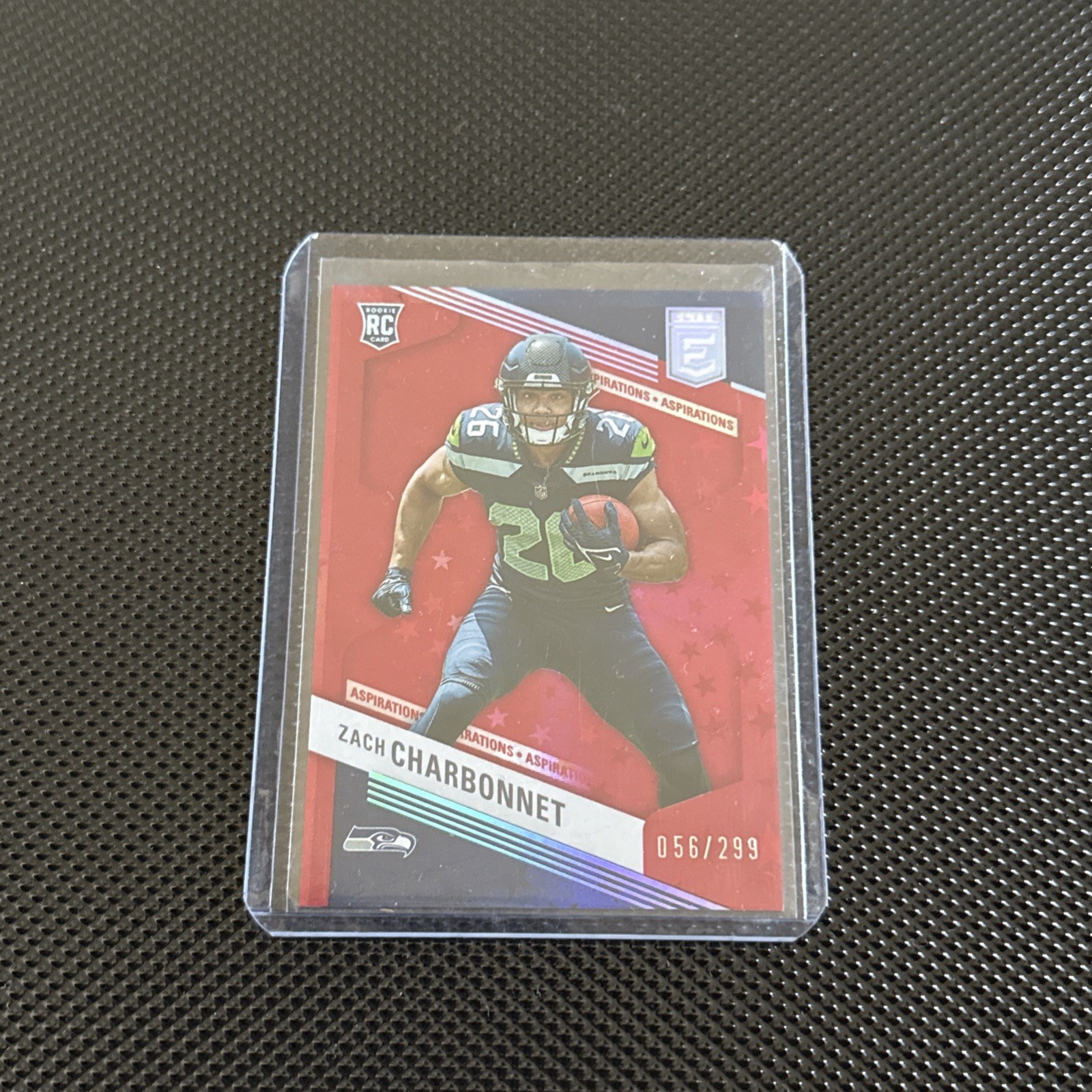 2023 Panini Donruss Elite Rookies Zach Charbonnet #199 Status Sparkle /299 (RC)