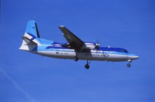 Dia ES-AFM Fokker 50 Estonian Air Flugzeug 35mm ungerahmt O153-8-4