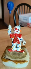 Ron Lee Clown Statue Figurine Happy Clown Holding Balloons 1986 SIGNED 7"