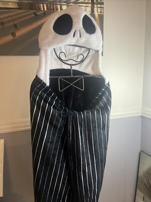 Disney Nightmare Before Christmas Jack Skellington Hooded Wearable Blanket 30x50