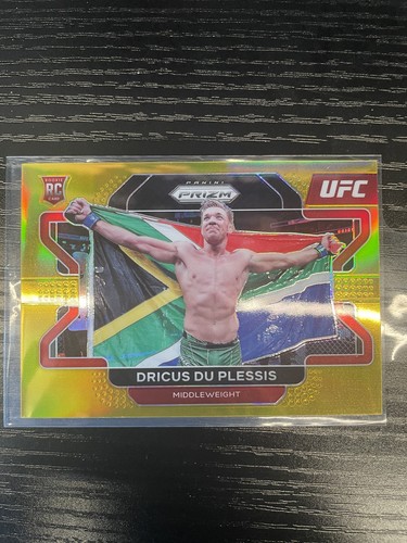 2022 Prizm UFC Dricus Du Plessis RC Rookie Gold /10 W1SS