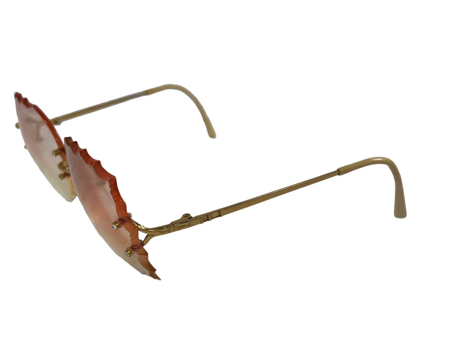 Винтажные безрамочные очки Bug Globe GEP 22 KTS разные грани Франция - Изображение 3 из 4