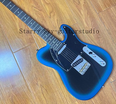 Silhouette Dark Night Silver Burst TELE Electric Guitar Black Fretboard Solid