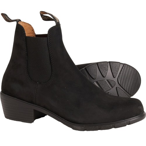 Blundstone 1308 Dress Black Rustic Chelsea Chisel Toe Boots for