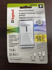 LSCL453PWCCV4 LEGRAND SLIDE DIMMER PASS & SEYMOUR DECORATOR LIGHT