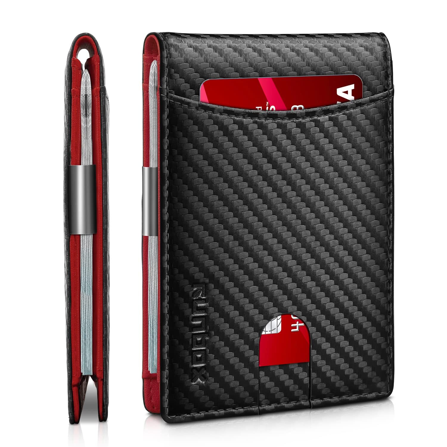 RUNBOX Slim Money Clip Wallets for Men RFID Blocking 11 Card Holder Minimalis...