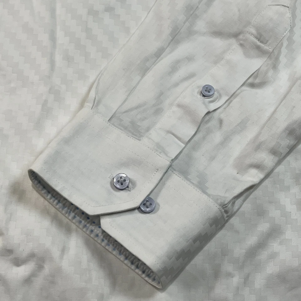 Report Collection Button Up Shirt Mens XXL White Long Sleeve Geometric - Image 2 of 4