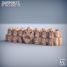 Dwarven Emplacement Barrier Scenery Miniature D D DnD