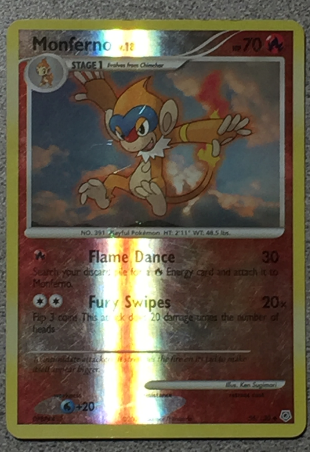POKEMON - MONFERNO 56/130 - DIAMOND & PEARL - RARE - REVERSE HOLO