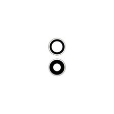 Sapphire Glass Camera Lens Bezel Set 2 Parts for Apple iPhone 16 16 Plus White