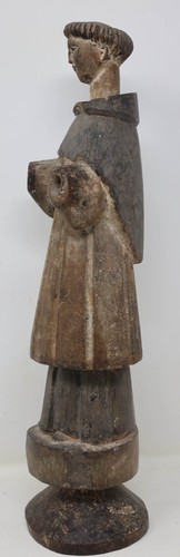 Antique Carved Wood Santos Saint Anthony of Padua Patron of Poor & Sailors VTG - Picture 6 of 22