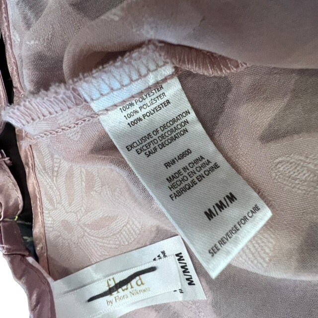 Flora by Flora Nikrooz Lingerie Chemise Slip Dress Robe Set Light Pink