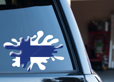 Finnland Finnische Frauen Flagge Splat Aufkleber Sticker Auto Van Laptop Koffer Reise