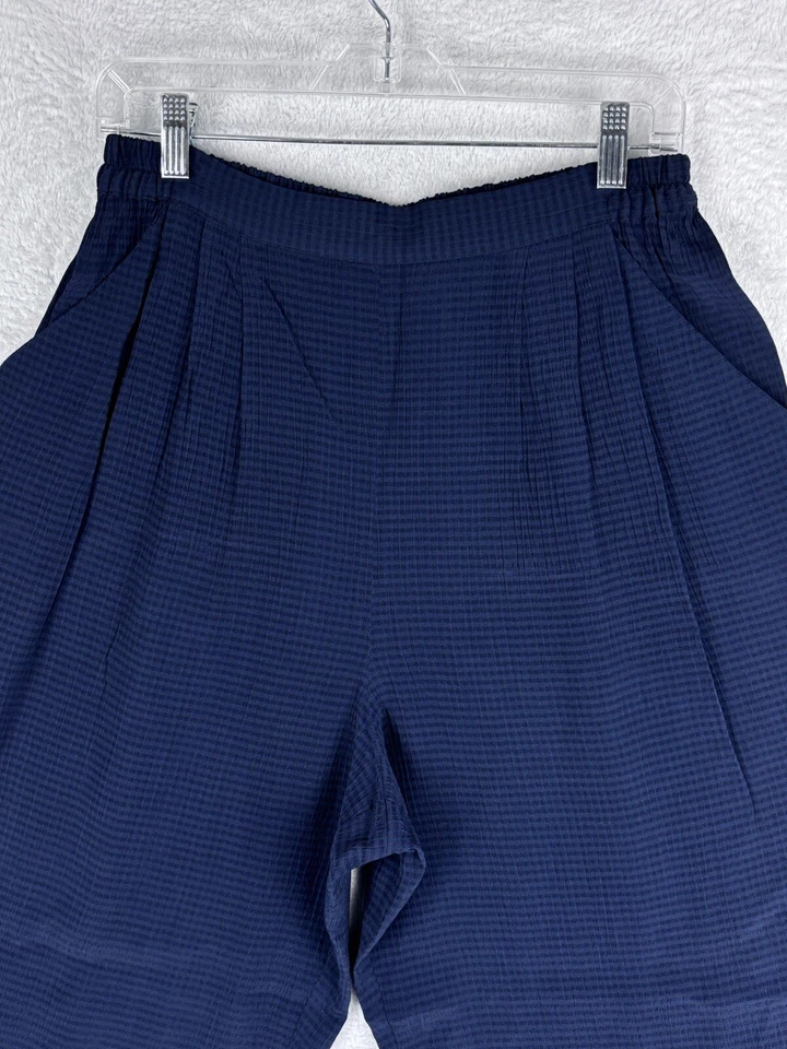 Pantalones para mujer Saks Fifth Avenue Real Clothes azules pierna ancha talla L Foto 2 de 4