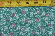 26" Long, Vintage, Green Pink Calico on Green Cotton, Fabric Traditions, V82