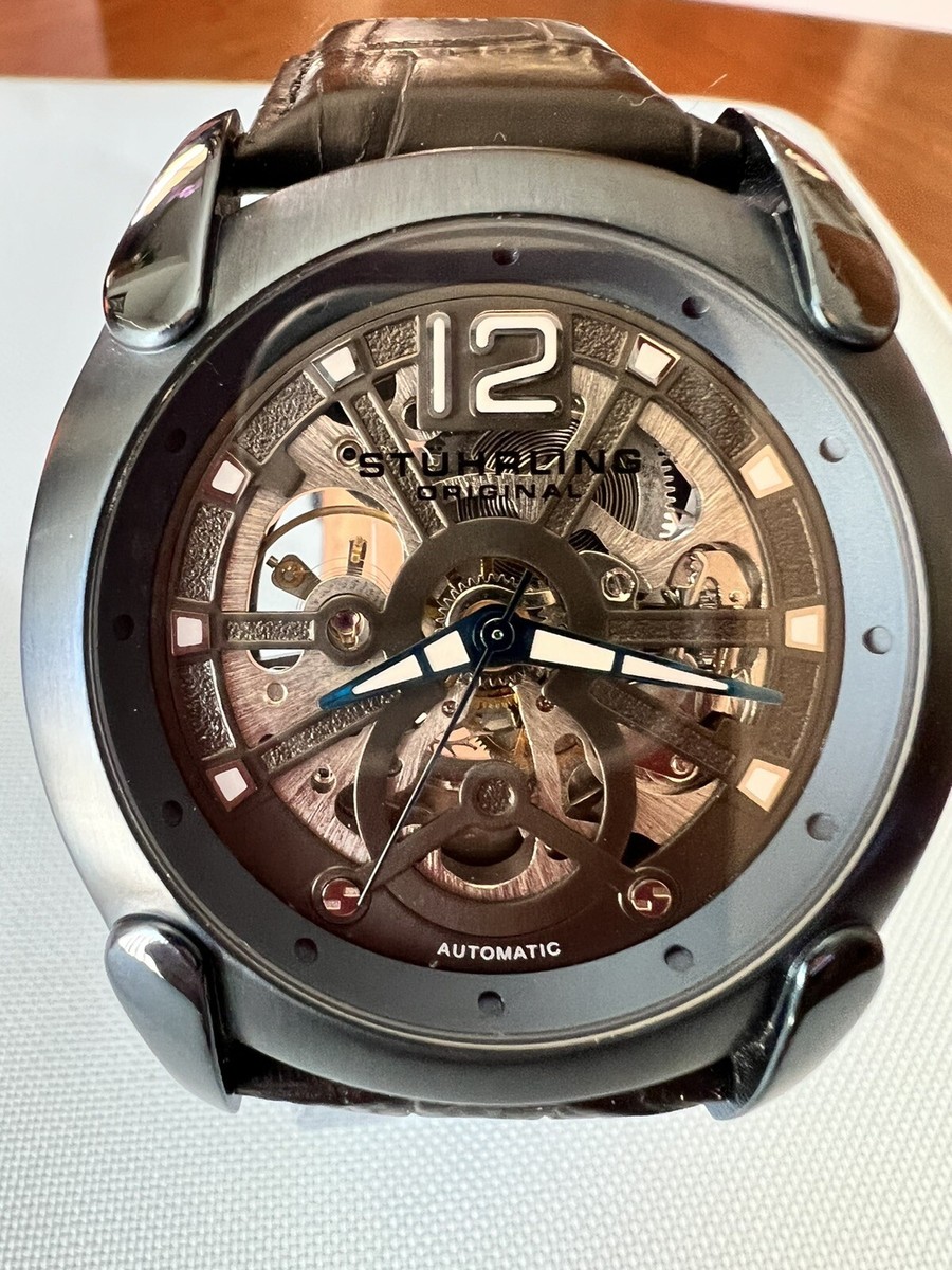 Stuhrling ST-90050 Men's Automatic Skeleton Rubber Strap