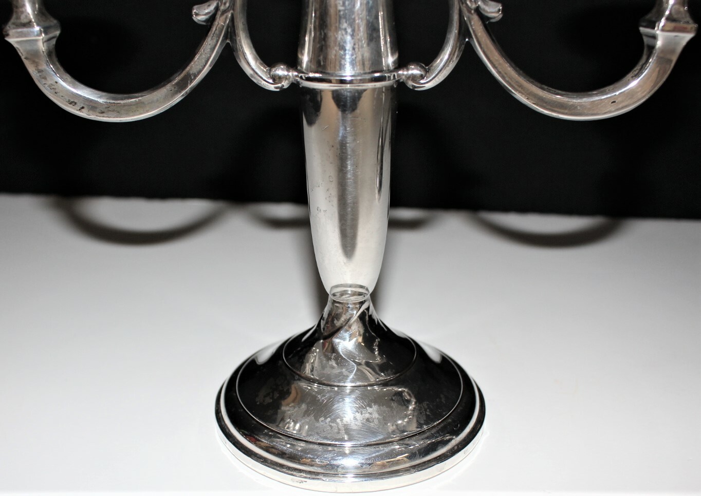 Pair of Fisher Silversmith Weighted Sterling 3 Light Candelabra Candle