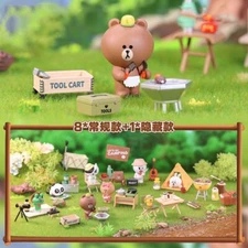 Toptoy 8pcs Blind Box Line Friends Camping Together Series May Chaser