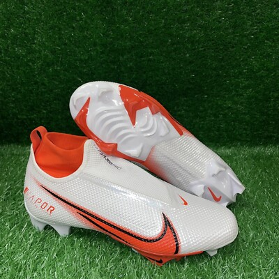Nike Vapor Edge Pro 360 Football Cleats Men's Size 10 White Orange