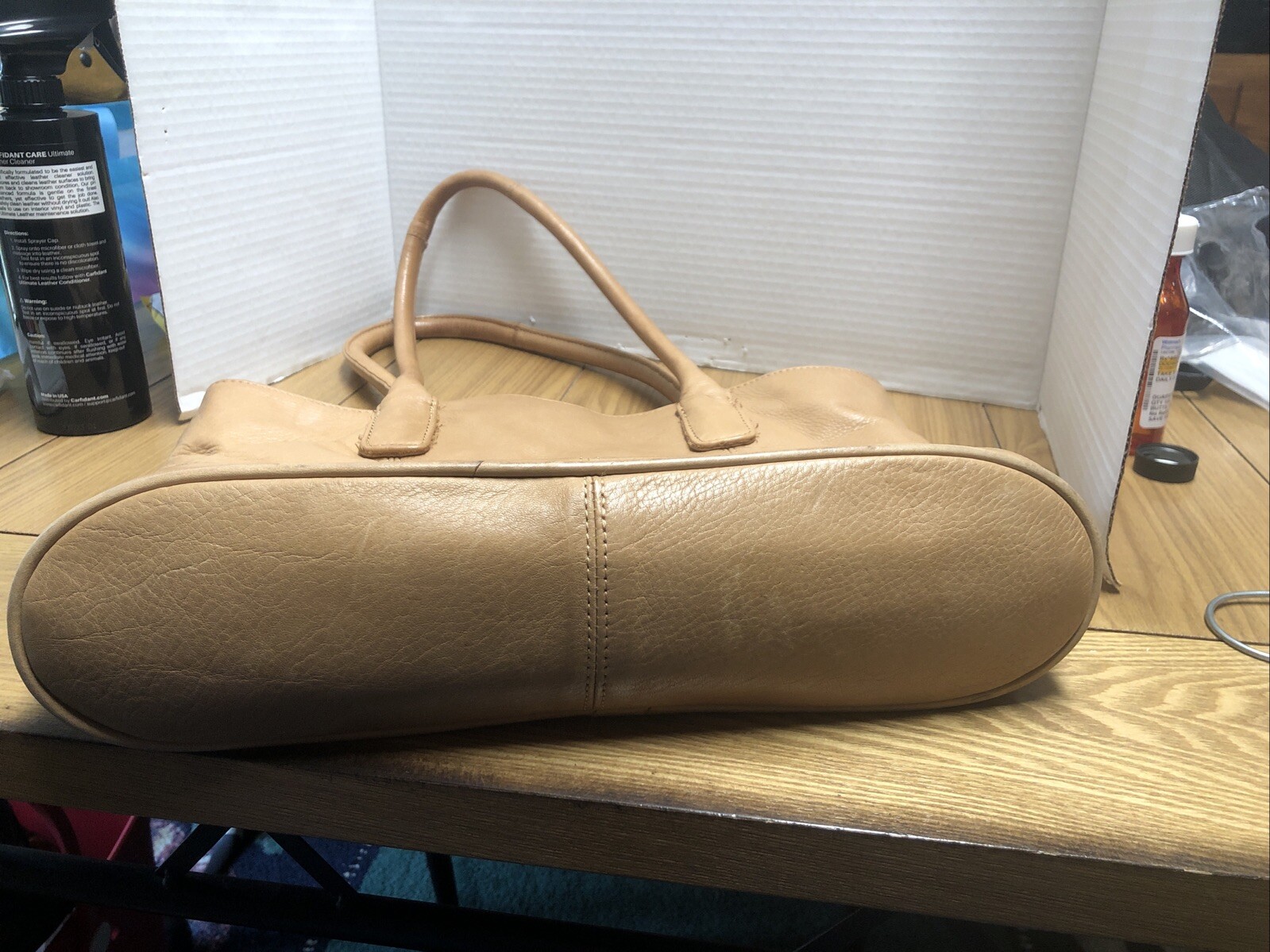 Ameri Leather Large Tan Bag - image 10