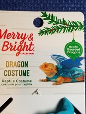 Merry  Bright Reptile Bearded Dragon Costume Santa Dragon Unicorn Reindeer