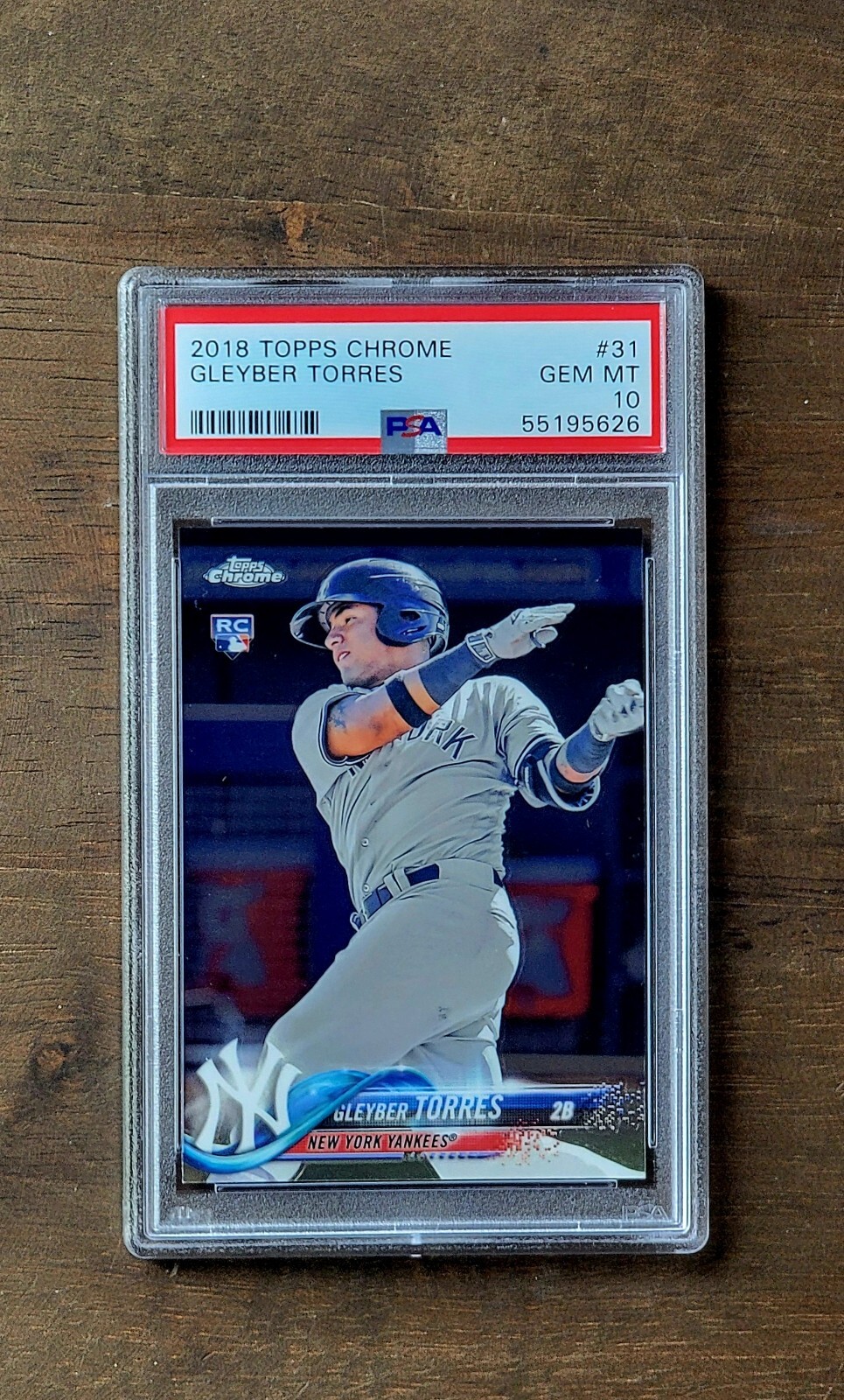 2018 GLEYBER TORRES Topps Chrome PSA 10 Rookie RC #31