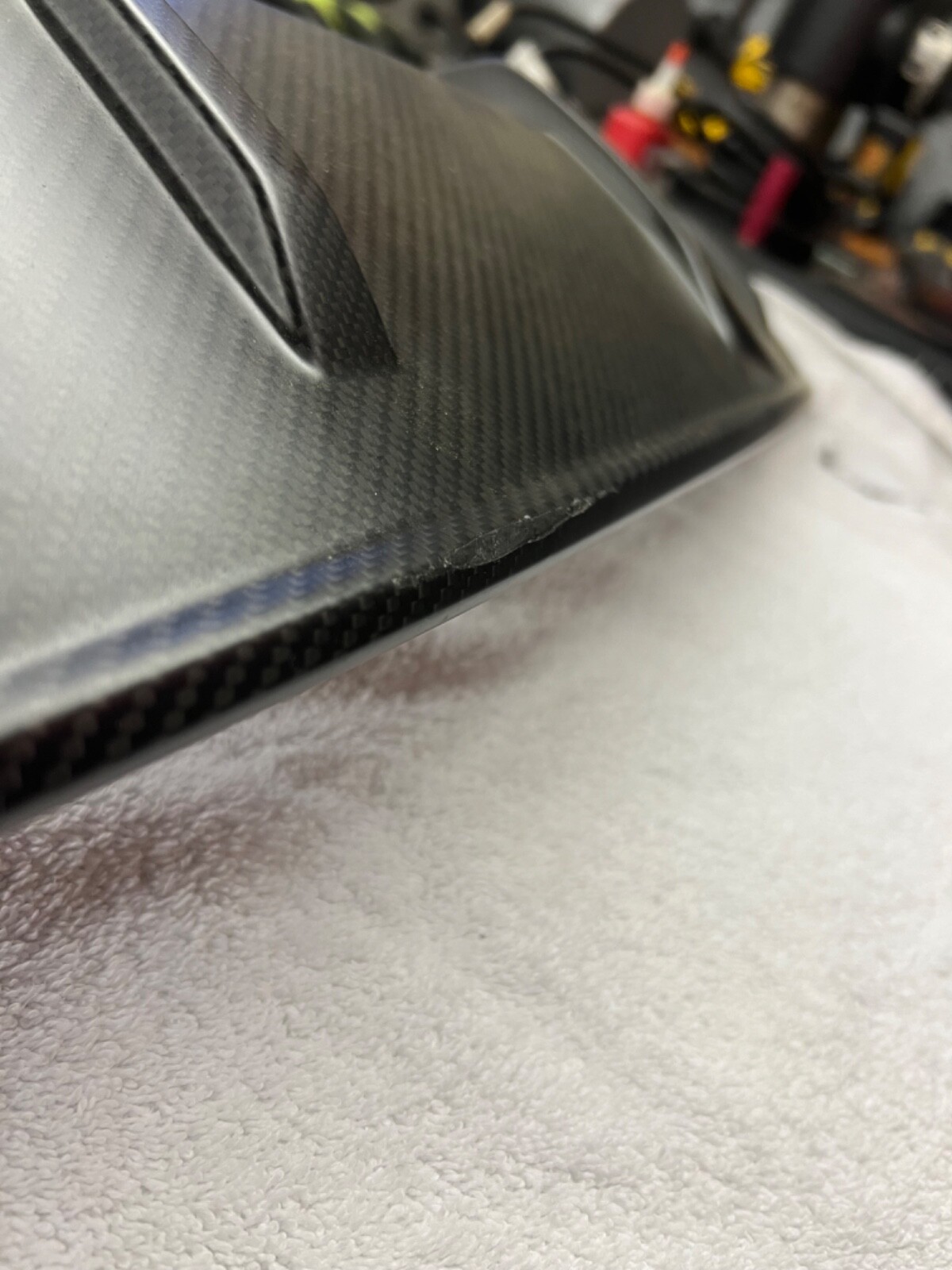 Lamborghini Urus OE air funnel, part # 4ML807368A, carbon fiber 