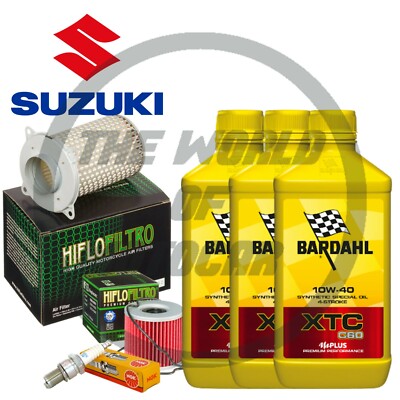 INSPEKTIONSSET BARDAHL XTC C60 10W40 ÖLFILTER LUFT ZÜNDKERZEN SUZUKI GS 500 EFH