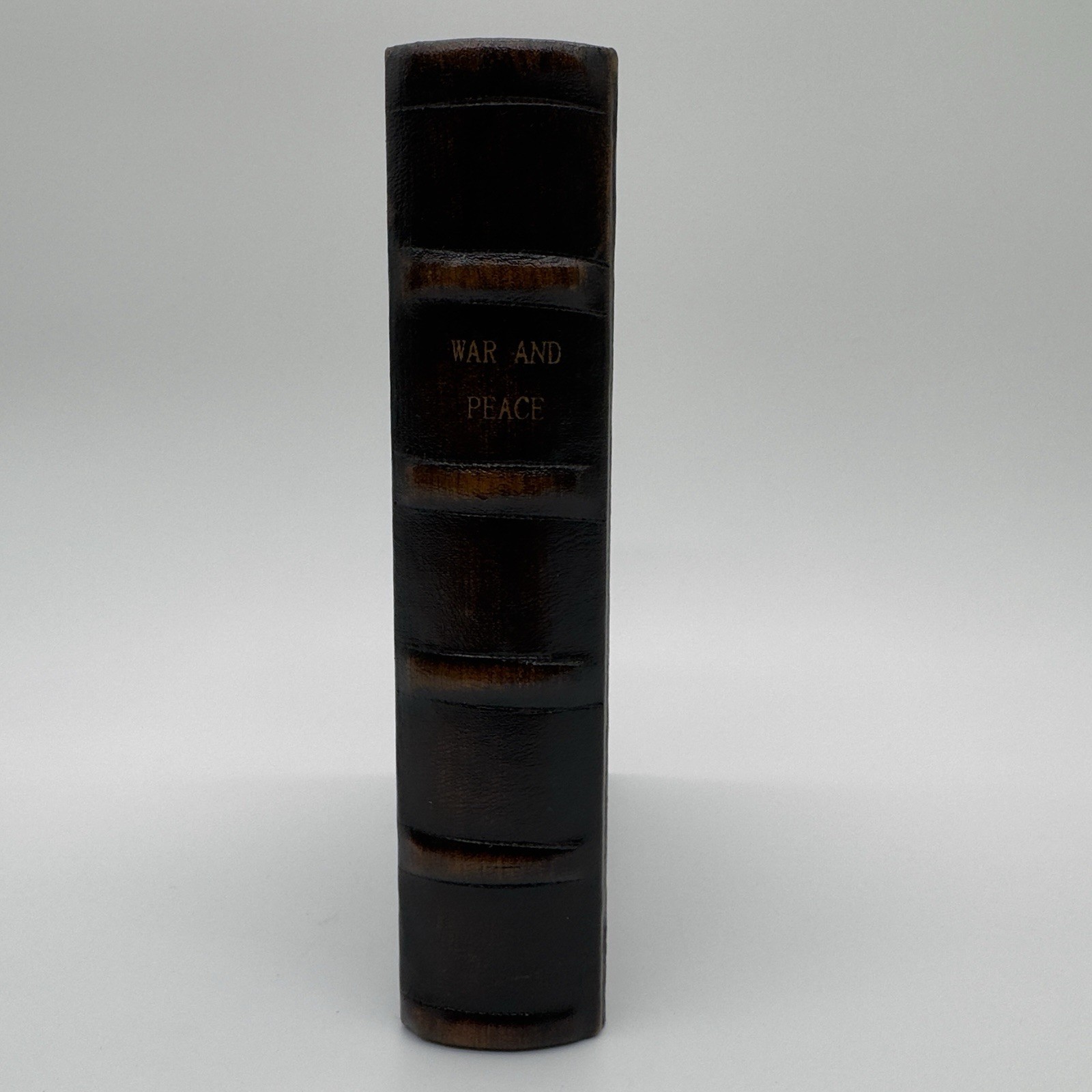 War and Peace Leo Tolstoy Decorative Book Box Faux Leather Hidden Storage