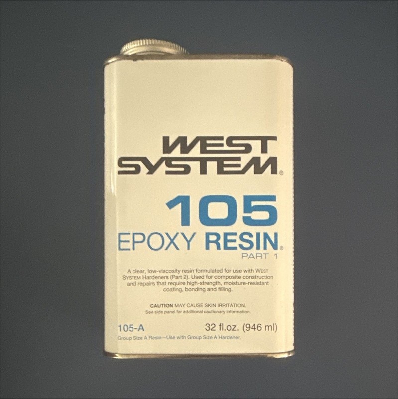 WEST SYSTEM 105 Epoxy Resin 32 fl oz 105-A w/205 Fast Hardener & 300 Pump Set