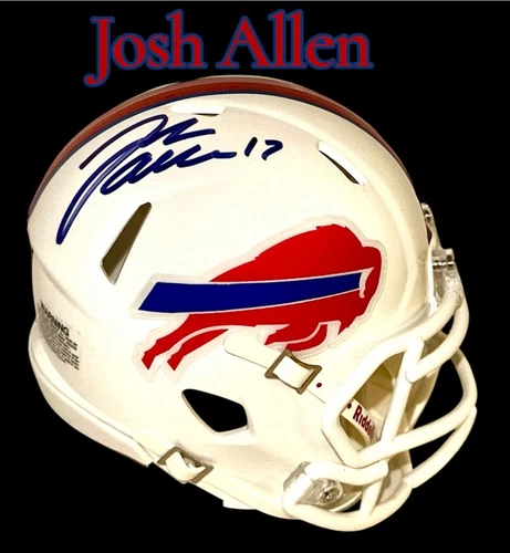 JOSH ALLEN AUTOGRAPHED SIGNED BUFFALO BILLS MINI HELMET wAP/COA