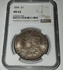 🔥1896 Morgan Silver Dollar (Very Nice Tone) MS64 NGC $1 Philadelphia Mint