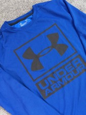 Under Armour Youth Size Large Blue Pull Over Long Sleeve Athletic Outdoors Gym