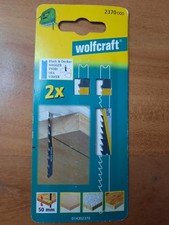 2 x Stichsägeblätter HCS Holz U-Schaft 4mm Zahn Wolfcraft 2370 000