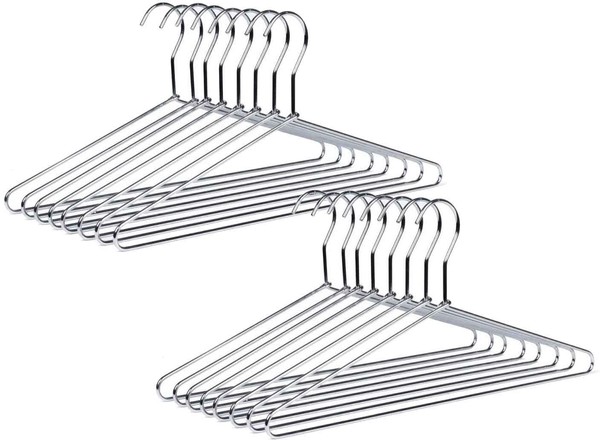 30 perchas de calidad de metal de alta resistencia perchas de abrigo con pulido