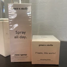✨️Grace & Stella✨️ All Day Rose Facial Spray 8.11 oz and cleansing balm set of 2