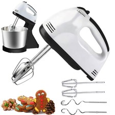 Electric Hand Mixer – 7 Speed Whisk with Stainless Steel 2L Bowl For Baking