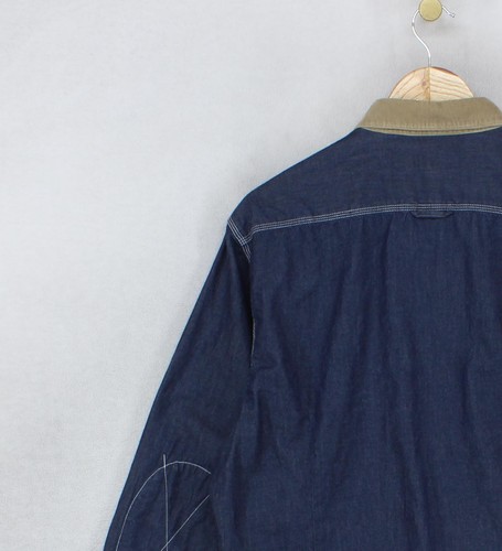 Barbour Denim Shirt Mens Size L Blue Collar Long-Sleeve Casual - Picture 11 of 15