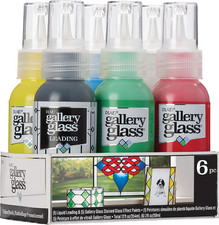 , Basic Stained Kit, 6 Piece Glass Paint Set for DIY Arts and Crafts, Perfect fo