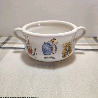 Beatrix Potter Vintage 1999 Teleflora Gift Planter Soup Bowl Cup Peter Rabbit