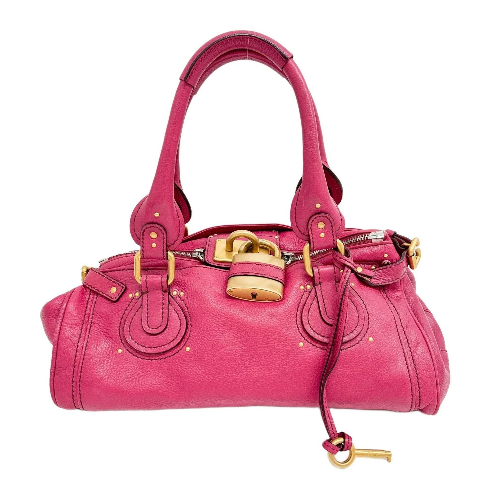 Chloe — CHLOÉ Paddington Pink Leather Shoulder Bag