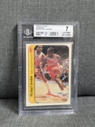 1986-87 Fleer MICHAEL JORDAN Sticker Rookie Card RC #8 BGS 7 Near MINT