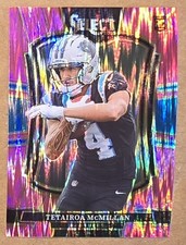 TETAIROA MCMILLAN PREMIER LEVEL PINK PRIZM SHOCK ROOKIE CARD- 2025 PANINI SELECT