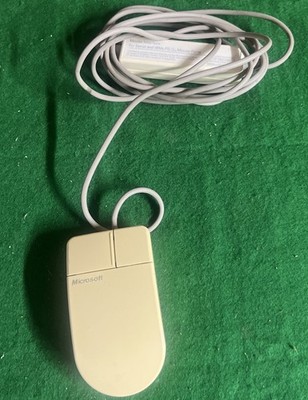 Vintage Microsoft InPort Mouse Dove 2-Button Serial PS2 IBM