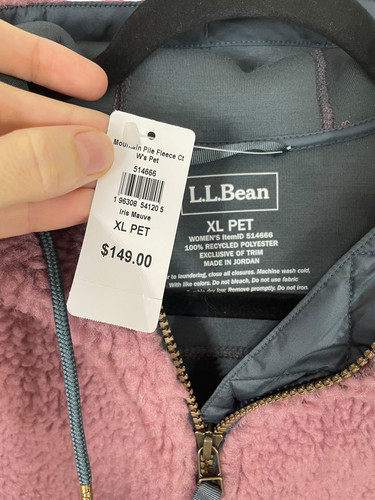 Neu mit Etikett L.L. Bean Damen Mountain Pile Fleece Mantel in Iris Mauve Gr. XL Petite - Bild 6 von 12